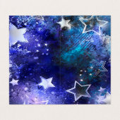 Ruimte-achtergrond met sterren visitekaartje (Buitenkant ongevouwen)
