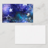 Ruimte-achtergrond met sterren visitekaartje (Voorkant / Achterkant)