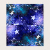 Ruimte-achtergrond met sterren visitekaartje (Buitenkant ongevouwen)