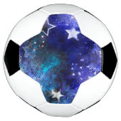 Ruimte-achtergrond met sterren voetbal (Gedraaid)