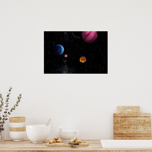 Ruimte Achtergrond Poster (Keuken)