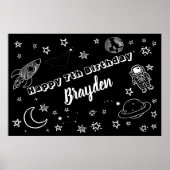 Ruimte achtergrond ruimte Uit de wereld feest teke Poster (Voorkant)