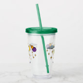 Ruimte-Alien met persoonlijke vingerafdruk Acryl Drinkbeker (Links)