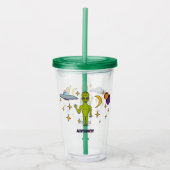 Ruimte-Alien met persoonlijke vingerafdruk Acryl Drinkbeker (Voorkant)