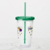 Ruimte-Alien met persoonlijke vingerafdruk Acryl Drinkbeker (Rechts)