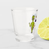Ruimte-Alien met persoonlijke vingerafdruk Shot Glas (Links)