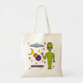 Ruimte-Alien met persoonlijke vingerafdruk Tote Bag (Voorkant)