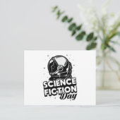 Ruimte Alien Science Fiction Dag Science Sterren C Briefkaart (Staand voorkant)