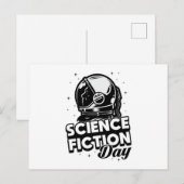 Ruimte Alien Science Fiction Dag Science Sterren C Briefkaart (Voorkant / Achterkant)