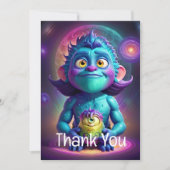 Ruimte Alien & Vriend  Bedankkaart (Voorkant)