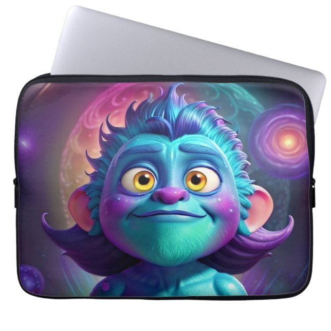 Ruimte Alien & Vriend Laptop Sleeve (Voorkant)