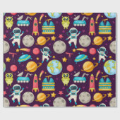 Ruimte/Aliens Cadeaupapier (Vlak)