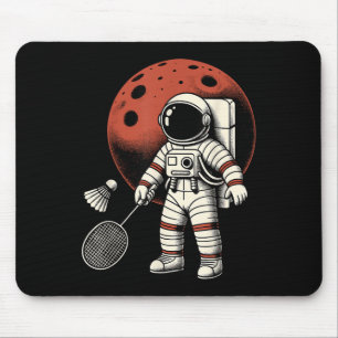 Ruimte Astronaut Badminton Speler Shuttle Sport  Muismat