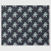 Ruimte Astronaut  Cadeaupapier (Vlak)