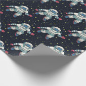 Ruimte Astronaut Cadeaupapier (Hoek)