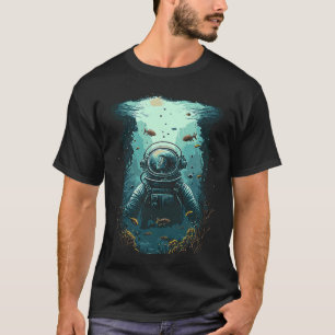 Ruimte Astronaut Duikt Diepzee Duiker T-shirt