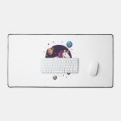 Ruimte Astronaut Eenhoorn (1) Bureaumat (Keyboard & Muis)