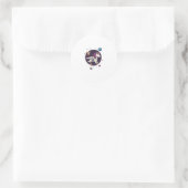 Ruimte Astronaut Eenhoorn (1) Ronde Sticker (Tas)