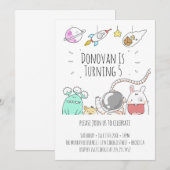 ruimte astronaut illustratie verjaardagskaart uitn kaart (Voorkant / Achterkant)