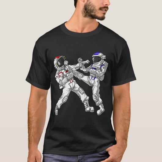 Ruimte Astronaut Karate T-shirt (Voorkant)