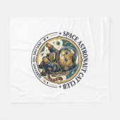 Ruimte Astronaut Kat Kat Vader Cadeau Idee - Ruimt Fleece Deken (Voorkant (Horizontaal))