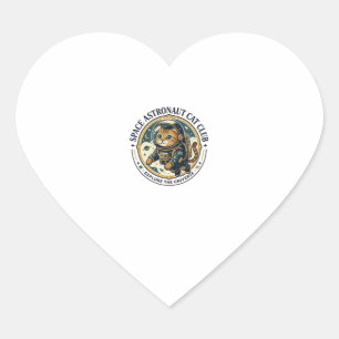 Ruimte Astronaut Kat Kat Vader Cadeau Idee - Ruimt Hart Sticker