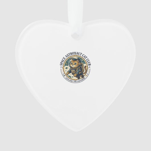 Ruimte Astronaut Kat Kat Vader Cadeau Idee - Ruimt Ornament (voorkant)