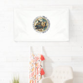 Ruimte Astronaut Kat Kat Vader Cadeau Idee - Ruimt Spandoek (Insitu)