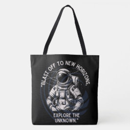 RUIMTE, ASTRONAUT, UFO, RAKETSCHEPEN, UNIVERSUM TOTE BAG