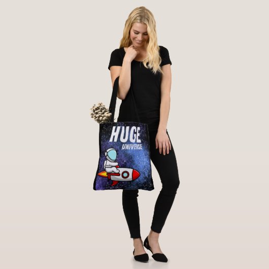 RUIMTE, ASTRONAUT, UFO, RAKETSCHEPEN, UNIVERSUM TOTE BAG (Op model)