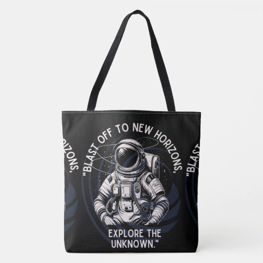 RUIMTE, ASTRONAUT, UFO, RAKETSCHEPEN, UNIVERSUM TOTE BAG (Voorkant)