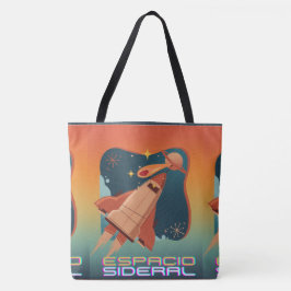 RUIMTE, ASTRONAUT, UFO, RAKETSCHEPEN, UNIVERSUM TOTE BAG
