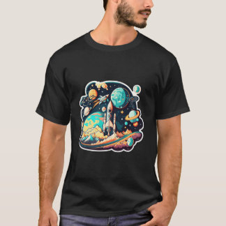 Ruimte Astronaut Wetenschap Planeten Ruimte Voor T-shirt