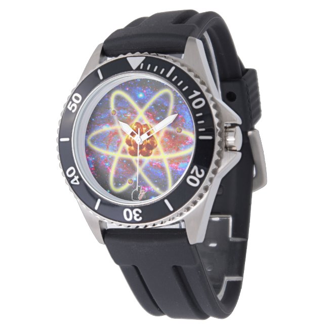 Ruimte Atoom Polshorloge Horloge (Gekanteld)