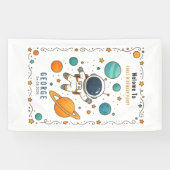 Ruimte Avontuur 1e Verjaardag | Buitenruimte Spandoek (Horizontaal)