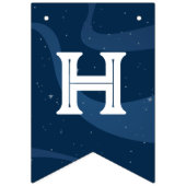 Ruimte Avontuur: Blauwe Astronaut Kids Verjaardags Vlaggetjes (Tweede vlag)