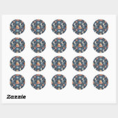 Ruimte Avontuur Kinderverjaardag Ronde Sticker (Vel)