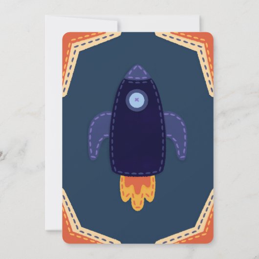 Ruimte Avontuur Verjaardag uitnodiging (Achterkant)