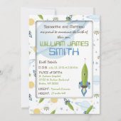 Ruimte-Baby-aanroepkaart, 5x7 Aankondiging (Achterkant)