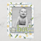 Ruimte-Baby-aanroepkaart, 5x7 Aankondiging (Voorkant / Achterkant)