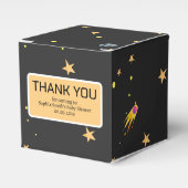 Ruimte Baby shower, Kosmische Cutie, Genderneutraa Bedankdoosjes (Voorkant Zijde)