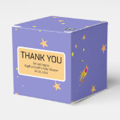 Ruimte Baby shower, Kosmische Cutie, Genderneutraa Bedankdoosjes (Voorkant Zijde)