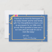 Ruimte Baby shower, Kosmische Cutie, Genderneutraa Bedankkaart (Achterkant)