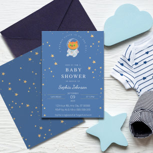 Ruimte Baby shower, Leuke Kat, Kosmische Cutie Kaart
