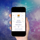 Ruimte Baby shower, Leuke Kat, Kosmische Cutie Kaart