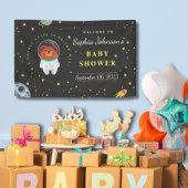 Ruimte Baby shower, Teddybeer, Kosmische Cutie Spandoek