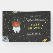 Ruimte Baby shower, Teddybeer, Kosmische Cutie Spandoek (Horizontaal)