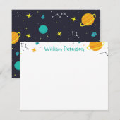 Ruimte  Bedankt Notitiekaartje (Voorkant / Achterkant)