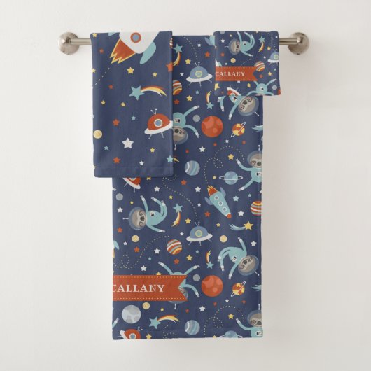 Ruimte - Bereik voor de sterren - Aangepaste naam Bad Handdoek (Insitu)