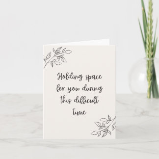 Ruimte bieden tijdens moeilijke tijden, crèmekleur kaart
